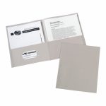 Avery Two-Pocket Folder, Accommodates (40) 11 x 8.5 Sheets, Gray, 25/Box