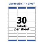 Avery Easy Peel Address Labels With Sure Feed Technology, 5160, Rectangle, 1" x 2-5/8", Matte White, Box Of 3,000 - Image 2