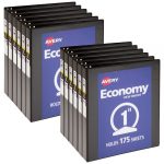 Avery Economy View 3-Ring Binder, 1" Round Rings, Black, Pack Of 12