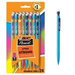 BIC Mechanical Pencils, Xtra Strong, 0.9 mm, Assorted Barrel Colors, Pack Of 24 Pencils