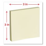 Universal Self-Stick Note Pads, 3" x 3", Yellow, 100 Sheets/Pad, 12 Pads/Pack - Image 2
